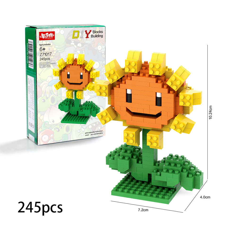 Trò Chơi Plants vs. Mô Hình Lắp Ráp Zombies 3D Độc Đáo