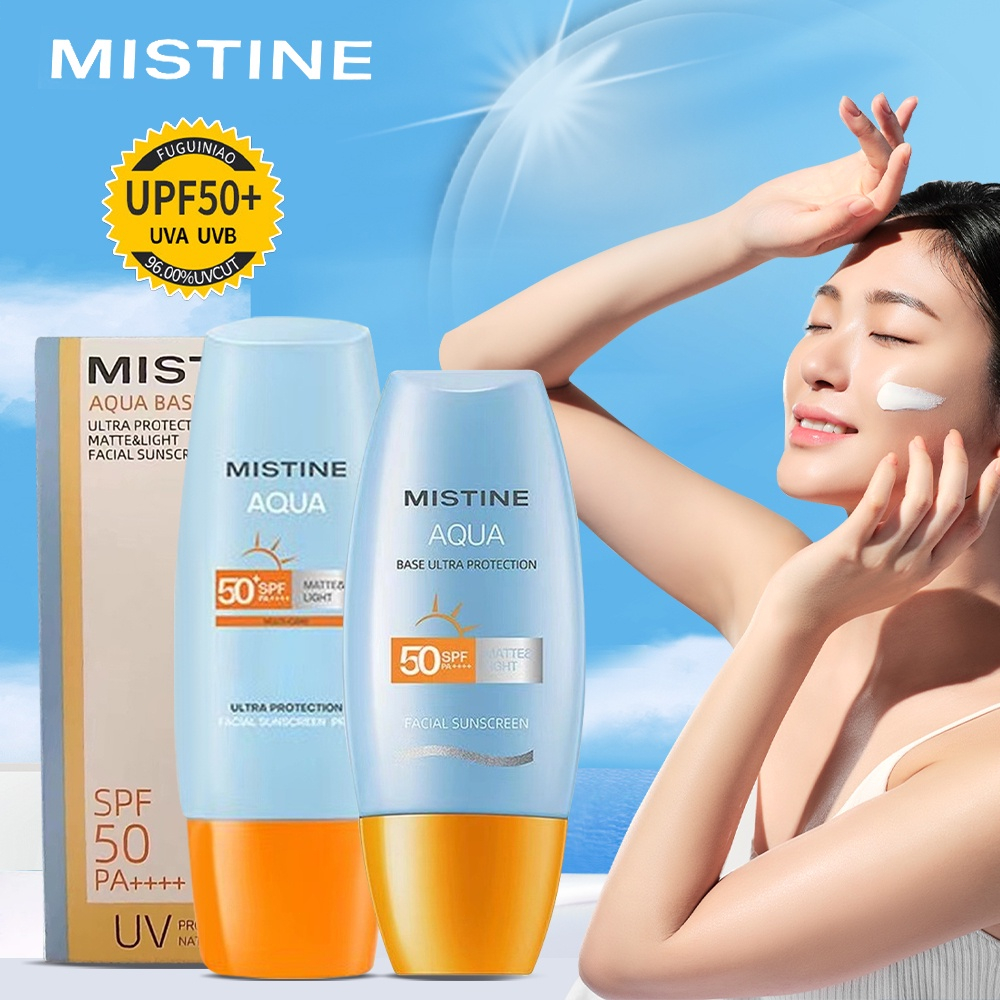 MISTINE Kem chống nắng body SPF50 + PA + + + 40ML Bảo Vệ Khỏi Tia UV Trong Suốt Có Mũ Màu Vàng