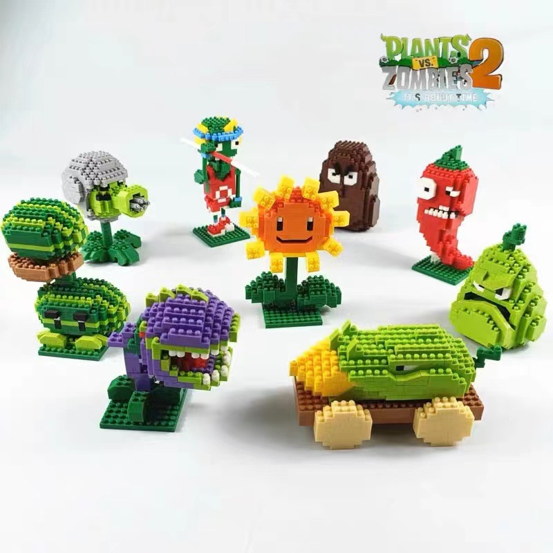 Trò Chơi Plants vs. Mô Hình Lắp Ráp Zombies 3D Độc Đáo