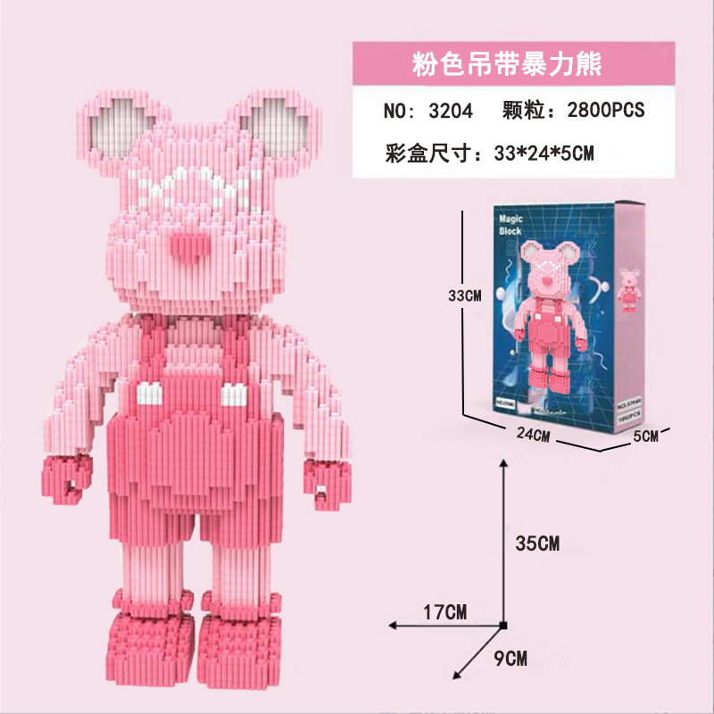 Đồ Chơi Lắp Ráp Mô Hình Gấu Violent 3D Dễ Thương