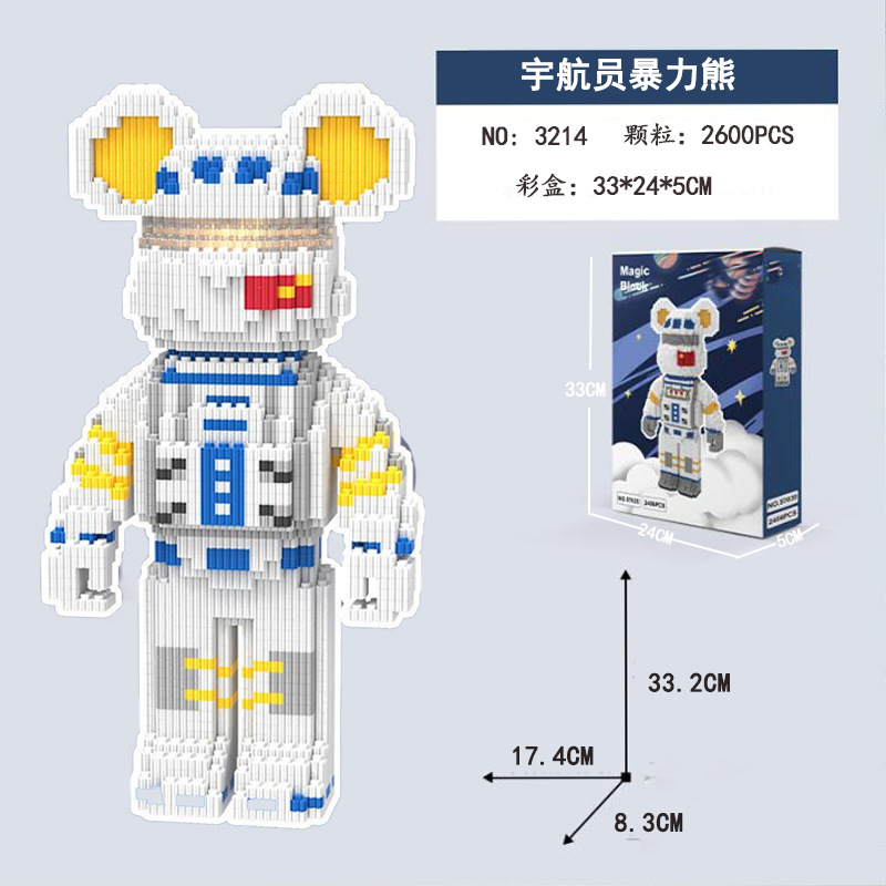 Đồ Chơi Lắp Ráp Mô Hình Gấu Violent 3D Dễ Thương