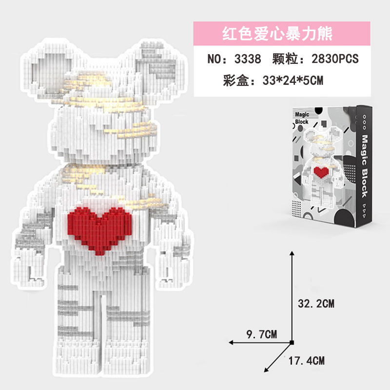 Đồ Chơi Lắp Ráp Mô Hình Gấu Violent 3D Dễ Thương