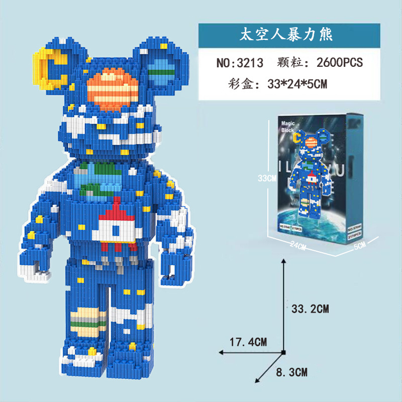 Đồ Chơi Lắp Ráp Mô Hình Gấu Violent 3D Dễ Thương