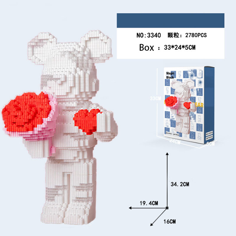 Đồ Chơi Lắp Ráp Mô Hình Gấu Violent 3D Dễ Thương