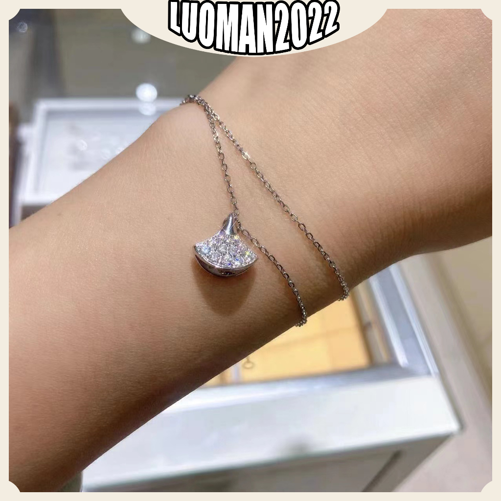 Vòng Đeo Tay Mạ Vàng Hồng 18k Đính Đá Kim Cương Toàn Diện Thời Trang Cho Nữ