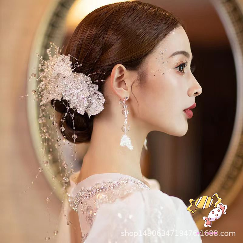 YADORNOS Băng Đô Cài Tóc Đính Hạt Pha Lê Handmade Thời Trang Cho Nữ