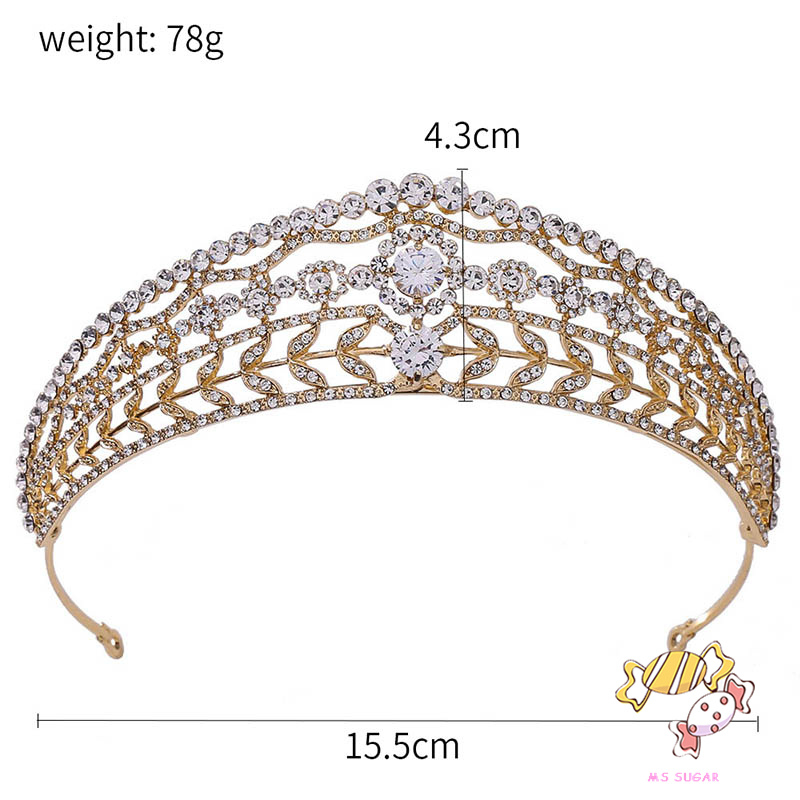 YADORNOS Cài Tóc Hình Vương Miện Công Chúa Đính Đá Zircon Đẹp Mắt