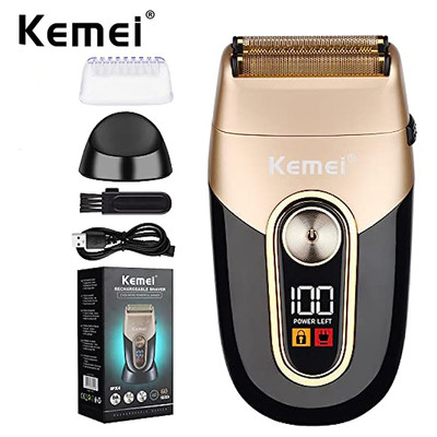 Dao Cạo Râu Kemei Không Dây Chống Thấm Nước Có Thể Sạc Lại
