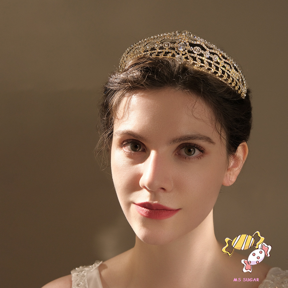 YADORNOS Cài Tóc Hình Vương Miện Công Chúa Đính Đá Zircon Đẹp Mắt