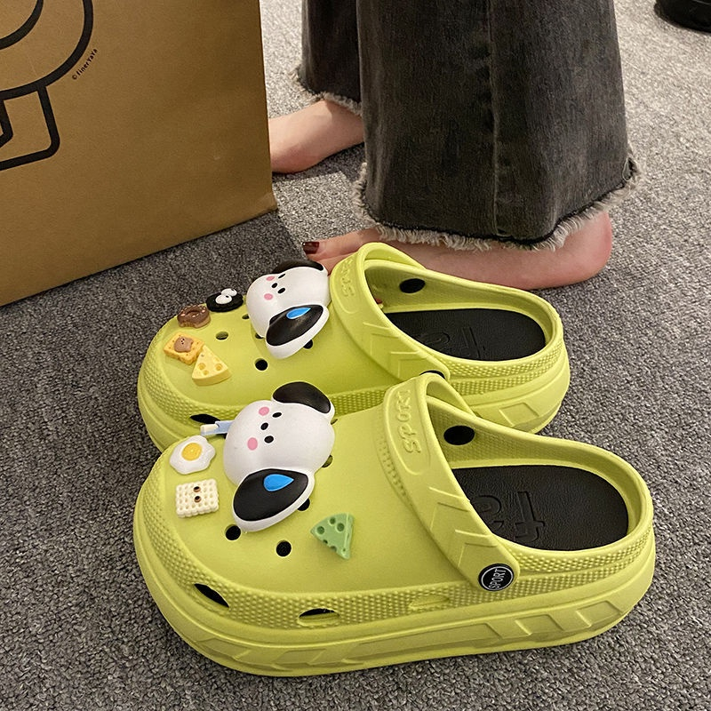 FEIJIANU  Dép crocs đế cao thoải mái xinh xắn thời trang đi biển 060301