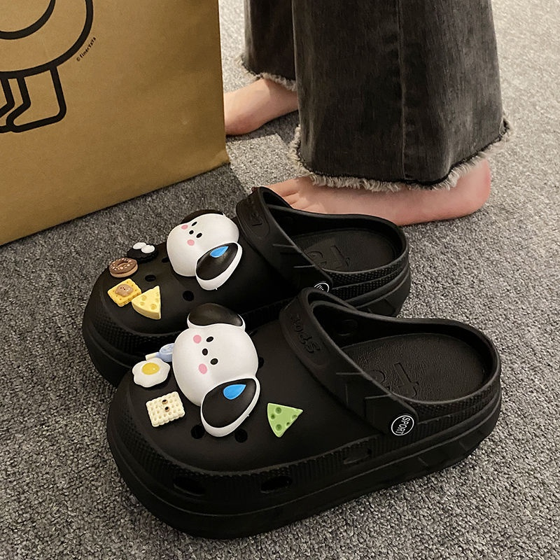 FEIJIANU  Dép crocs đế cao thoải mái xinh xắn thời trang đi biển 060301