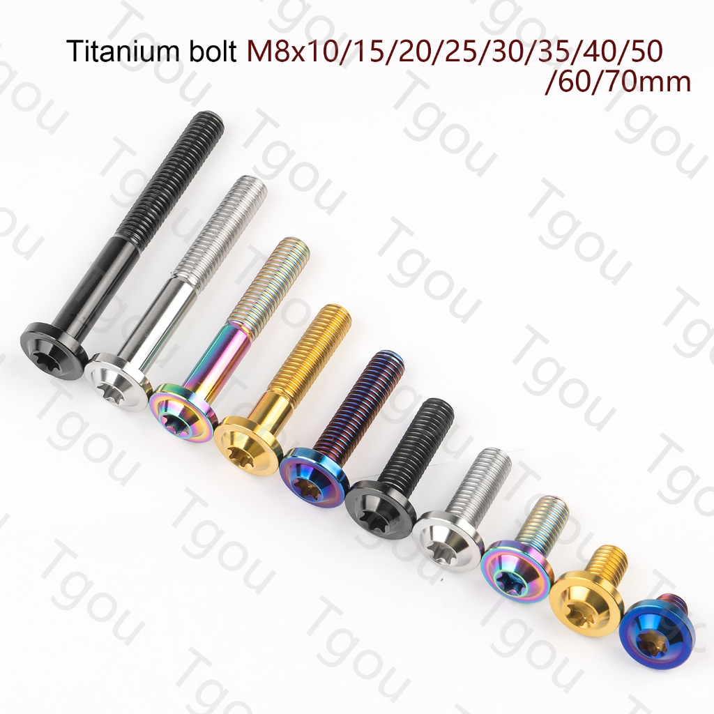 Ốc Vít Titan M8x10 / 15 / 20 / 25 / 30 / 35 / 40 / 50 / 60 / 70mm Torx T40 Ti Chuyên Dụng Cho Phanh Đĩa Xe Máy