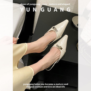 Yunguang Giày Lười Phối Khóa Kim Loại Thời Trang Cho Nữ