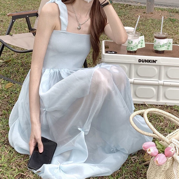 Đầm Hai Dây Màu Trắng Dáng Ôm Thời Trang Mùa Hè Xinh Xắn Cho Nữ