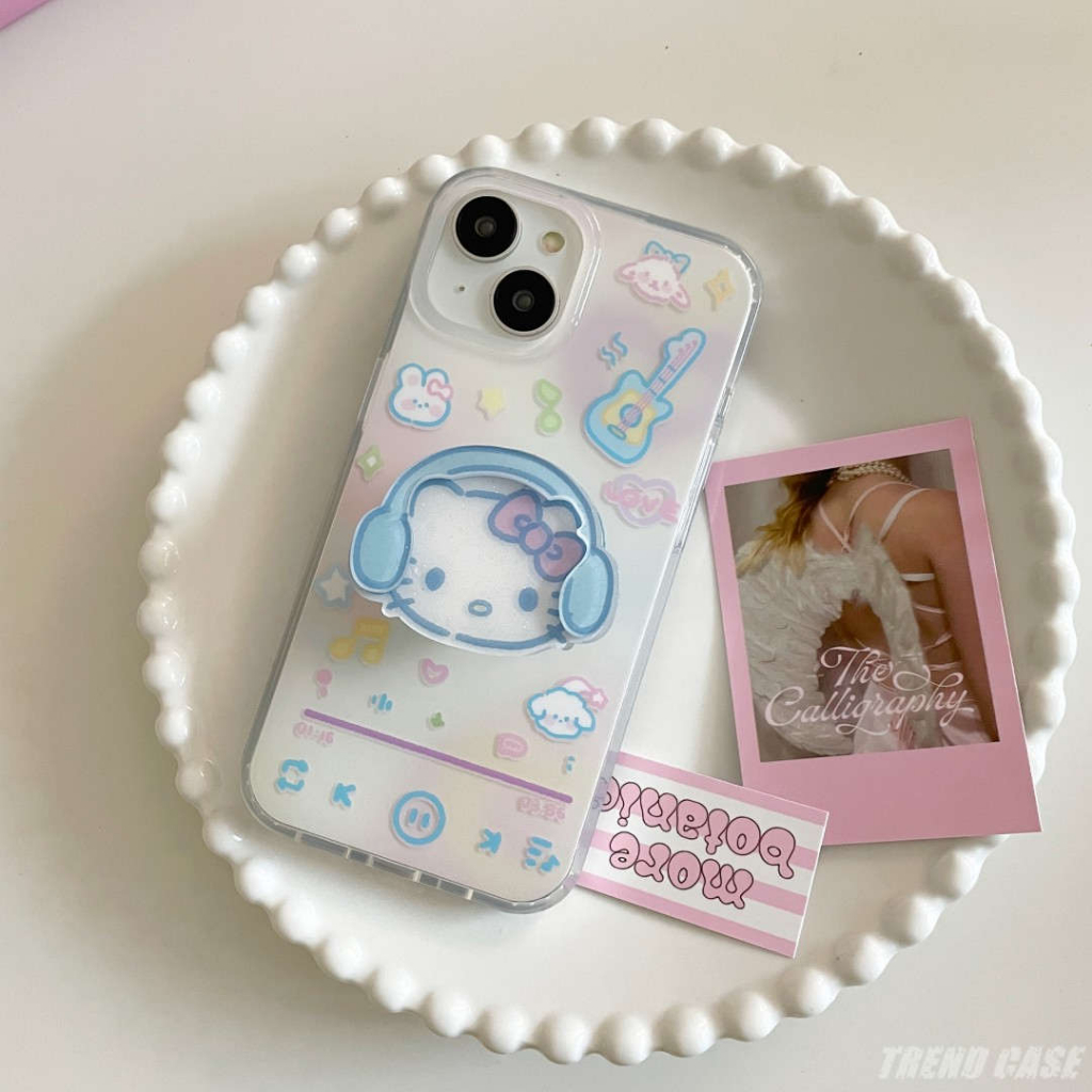Ốp Điện Thoại Da PU Mềm Chống Rơi Hình Sanrio Hello Kitty Cho IPhone 14 13 12 11 Pro Max