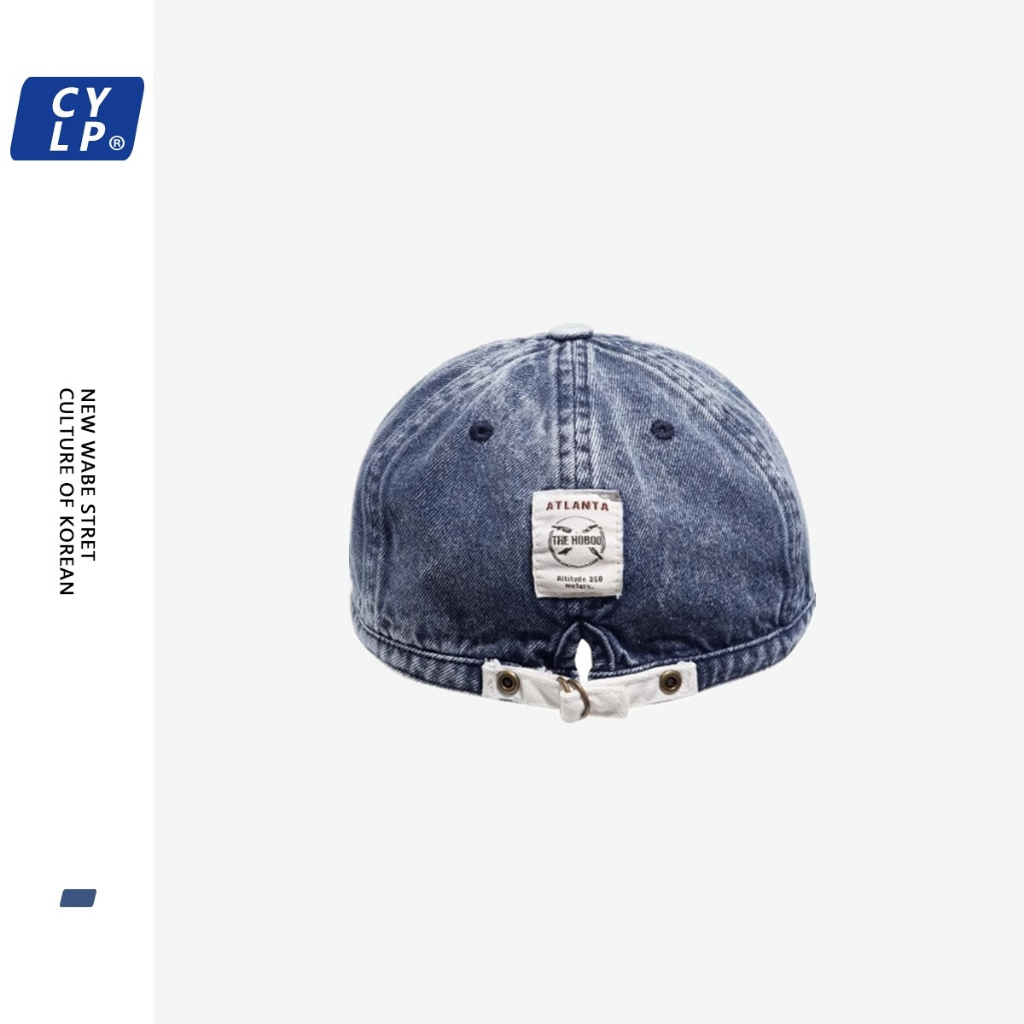 Mũ Lưỡi Trai Denim Mềm Mại In Chữ Phong Cách Hip Hop Đường Phố Cho Nam Và Nữ