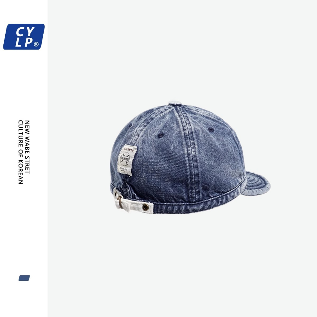 Mũ Lưỡi Trai Denim Mềm Mại In Chữ Phong Cách Hip Hop Đường Phố Cho Nam Và Nữ