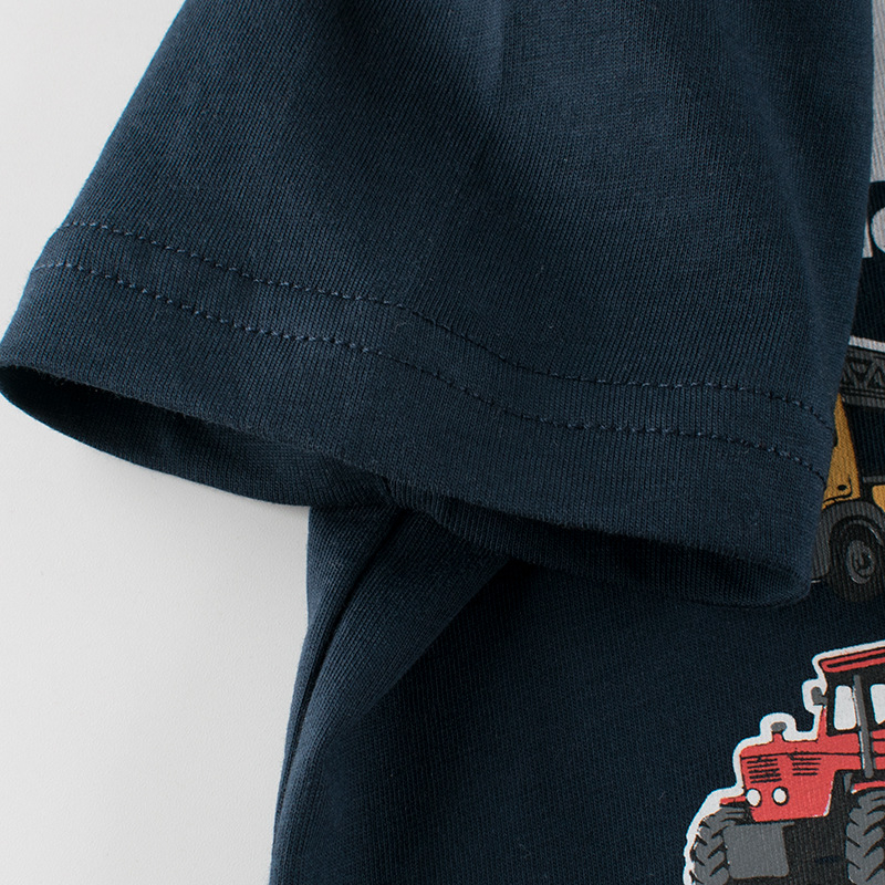 Áo Thun cotton Tay Ngắn In Họa Tiết Hoạt Hình Thời Trang Mùa Hè 2023 Dành Cho Bé Trai Bé Gái