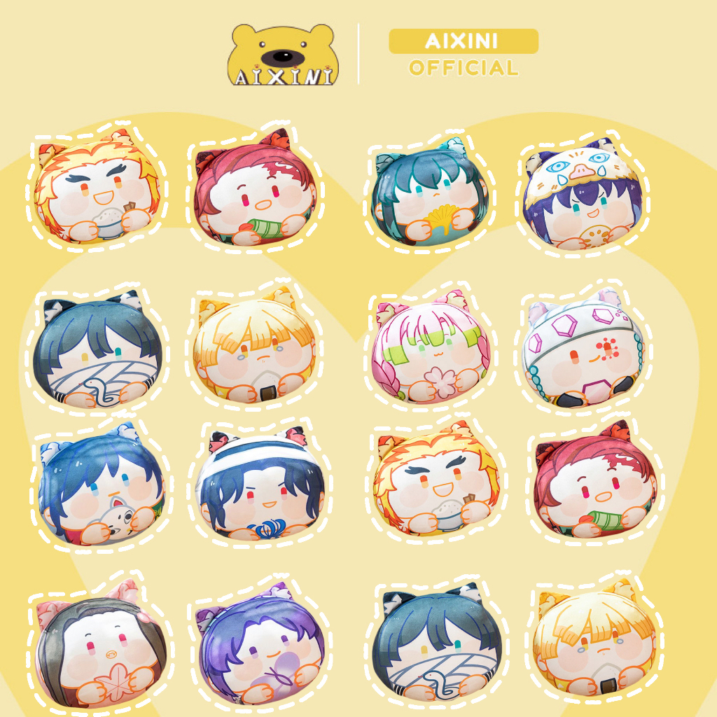 Thú bông AIXINI hình Demon Slayer Kimetsu No Yaiba Kamado Tanjirou Kamado Nezuko Agatsuma Zenitsu Rengoku 10/35cm