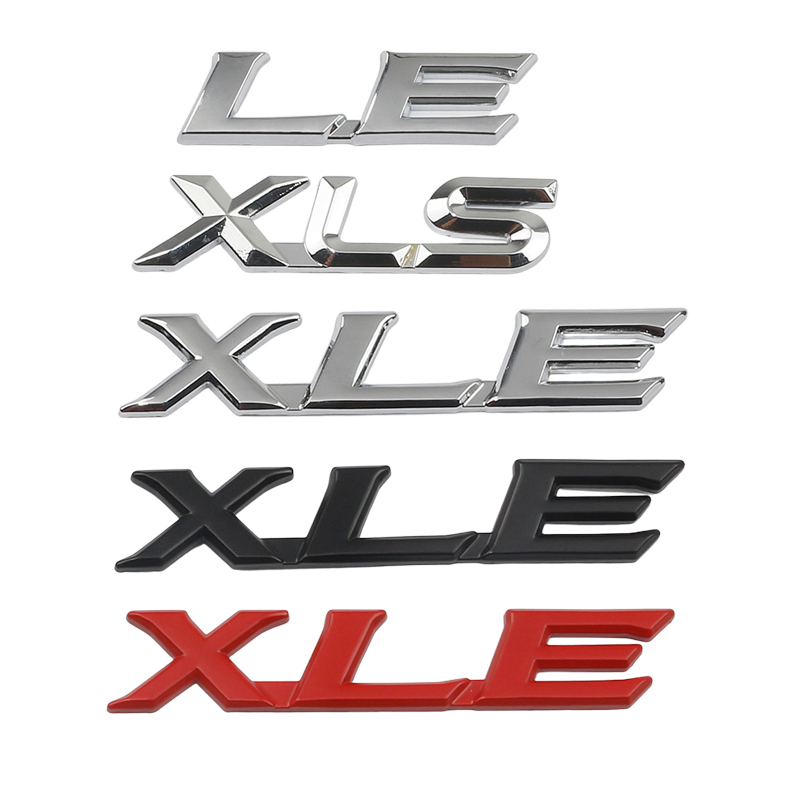 Miếng Dán logo Sienna LE XLS Xe Hơi Toyota Sienna Alphard Camry Bằng Kim Loại