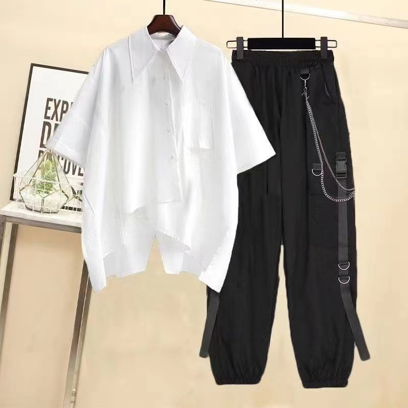 Set Áo Thun Ngắn Tay + Quần Dài Thể Thao Thời Trang Nữ