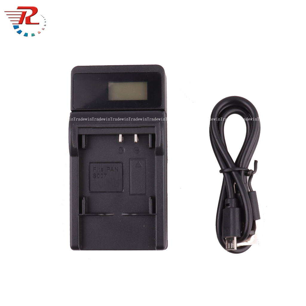 Bộ Sạc Pin USB S007E USB Màn Hình LCD Cho Panasonic CGA-S007E DMC-TZ1 TZ15 TZ2 CGA-S007E