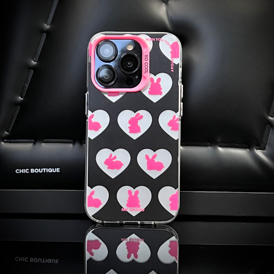 Ốp Điện Thoại Acrylic Cứng Hai Lớp Màu Bạc / Trái Tim Cho compatible for iPhone 11 12 13 14 pro max
