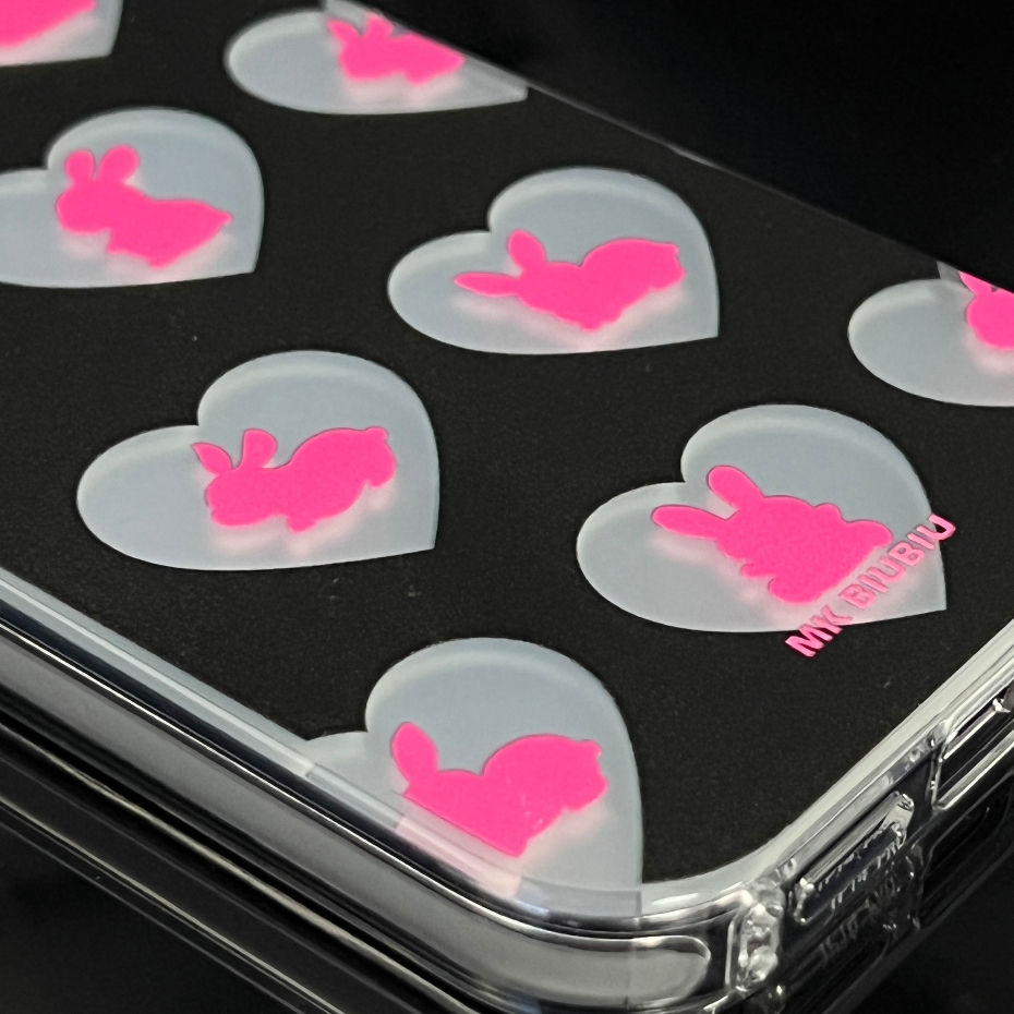 Ốp Điện Thoại Acrylic Cứng Hai Lớp Màu Bạc / Trái Tim Cho compatible for iPhone 11 12 13 14 pro max