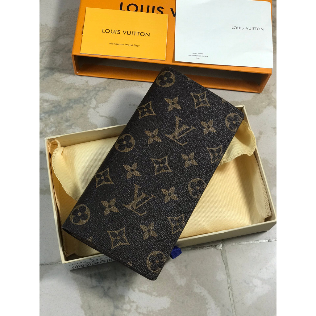Ví Da Bò louis vuitton Dáng Dài / Dài Chính Hãng n62665 In Họa Tiết Pizza lv Sang Trọng Thời Trang Cho Nam