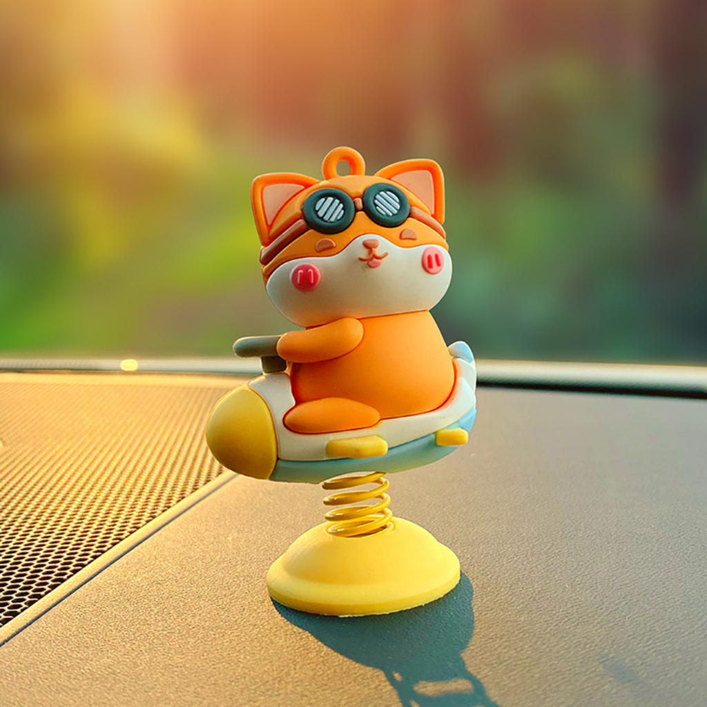 Đồ Chơi Trang Trí Bảng Điều Khiển Xe Hơi Thiết Kế Hình Động Vật Lắc Lư