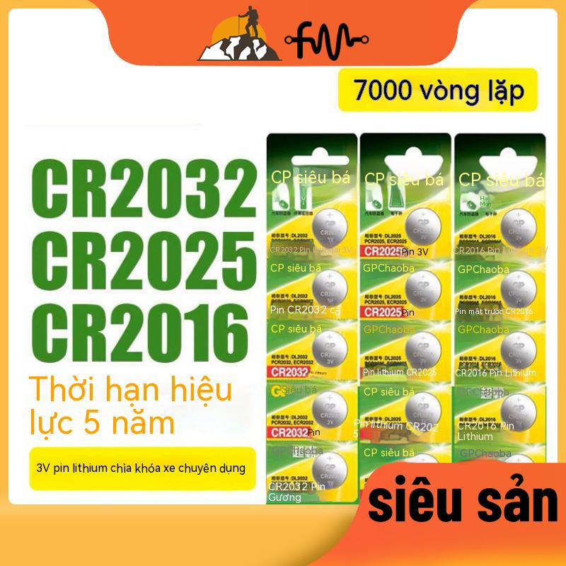 Pin lithium 3V Nút Bấm Điều Khiển Từ Xa CR2032 / CR2025 / CR2016 3V