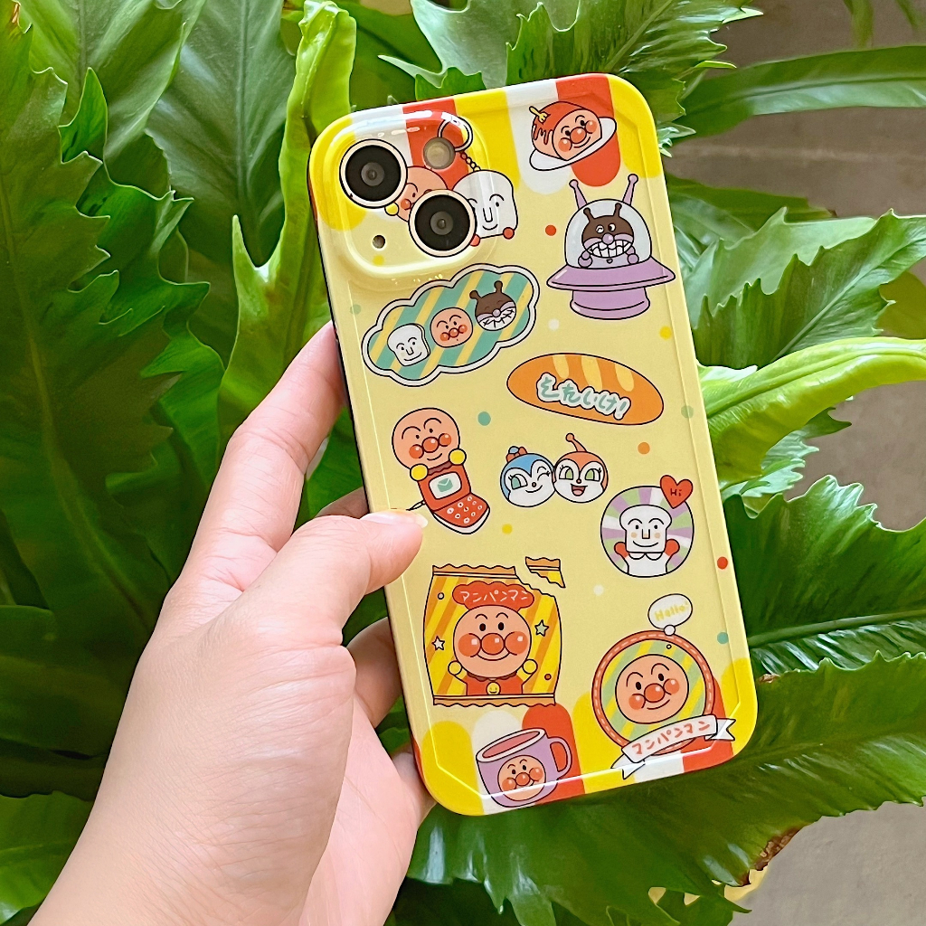Ốp Điện Thoại Màu Vàng Họa Tiết Hoạt Hình Dễ Thương Chống Sốc Cho iPhone 14 / 13 / 12 / 11