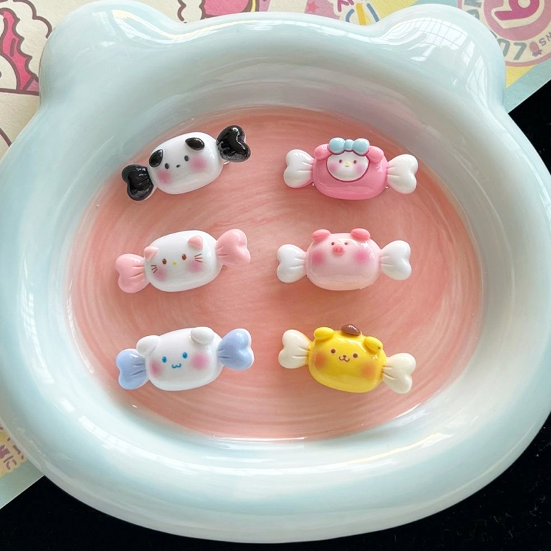 ✨✨Kẹp Tóc Mini Họa Tiết Hoạt Hình Trái Tim Sanrio Nhật Bản Dễ Thương Cho Bé Gái