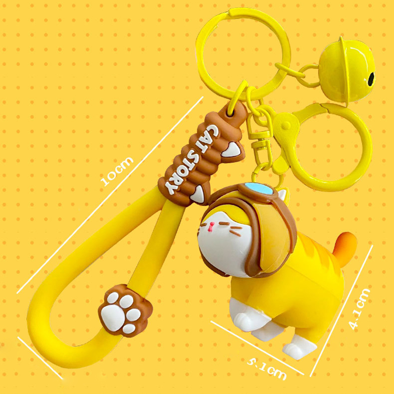 Móc Khóa Hình Mèo Hoạt Hình Tinh Tế Thời Trang