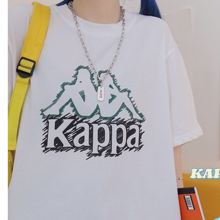 Áo Thun Kappa Tay Ngắn Chất Liệu cotton Phối Màu Thời Trang Cho Cặp Đôi