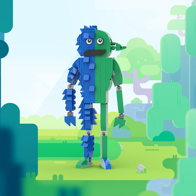 Mô Hình Xây Dựng Banban The Jester / Mr.. Buildmoc Garten of Banban model The Jester / Mr. Bộ Đồ Chơi Xếp Hình 329 Mảnh Cho Bé