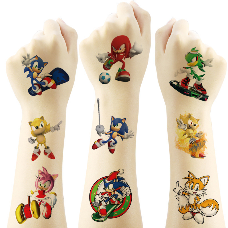 Hoạt Hình Hình Xăm Dán Tạm Thời Chống Nước Hình Nhím sonic Cho Trẻ Em (Gửi Ngẫu Nhiên)