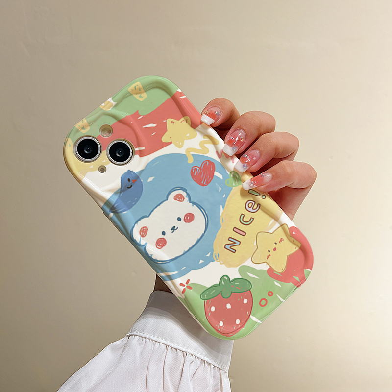 Ốp Lưng HìNh Con GấU Và Thỏ Cho iPhone 14Promax 11 12 7plus 8plus 6s plus 11Promax 13Pro xr xs max 7g 12Promax 14
