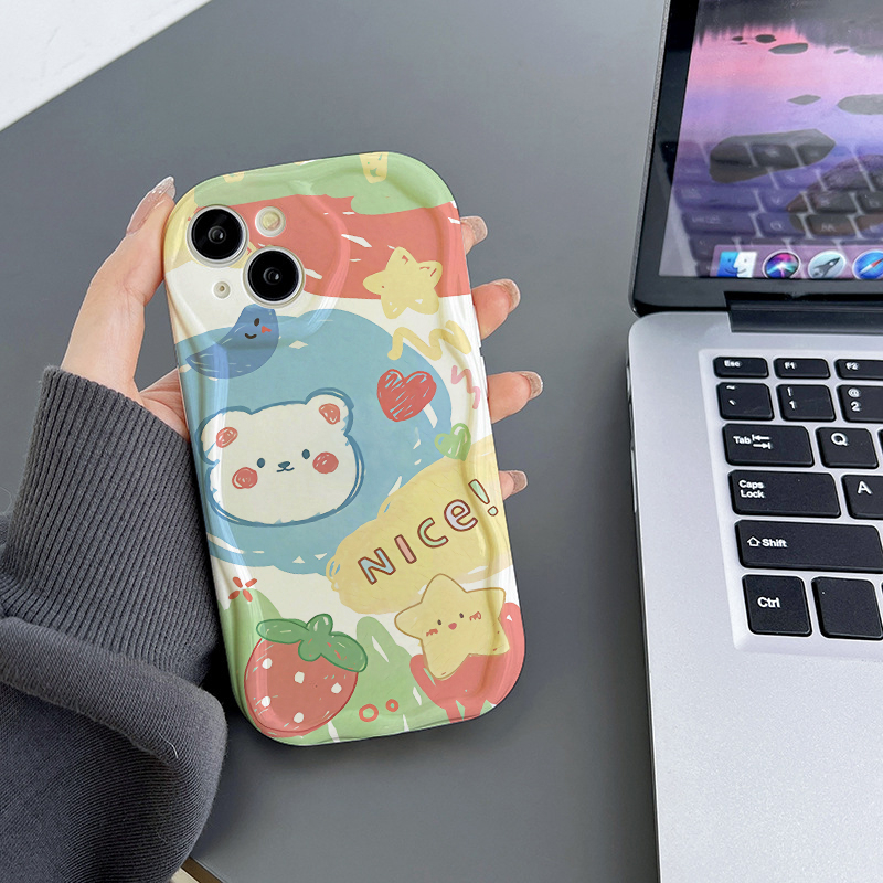 Ốp Lưng HìNh Con GấU Và Thỏ Cho iPhone 14Promax 11 12 7plus 8plus 6s plus 11Promax 13Pro xr xs max 7g 12Promax 14