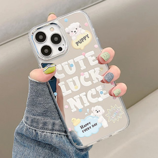 ốp iphone 11/12/13/14/15 Pro Max cute puppy mirror shockproof Case For ốp lưng iphone 11,12,13,14,15,11PM,12PM,13PM,14PM,15PM