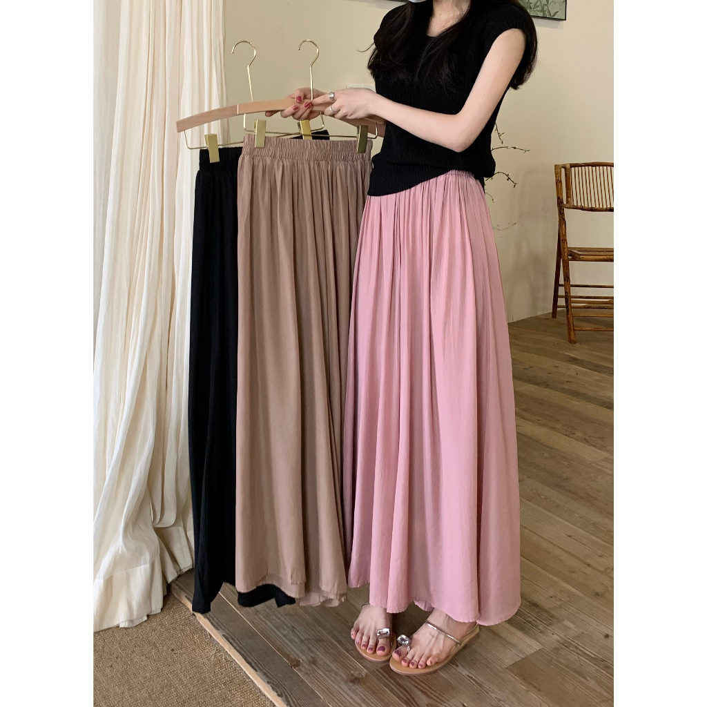 NUZIRO Quần Ống Rộng Lưng Cao Thời Trang Mùa Hè Hàn Quốc Dành Cho Nữ