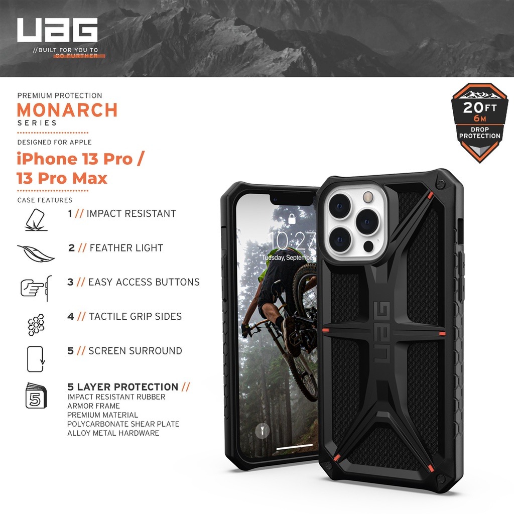 Ốp Điện Thoại UAG Kevlar Monarch Cho iPhone 13 pro max 13 pro 13 12 pro max 12 pro 12