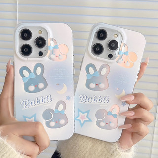 ốp iphone 11/12/13/14 Pro Max Gradient Laser Shell Cute bunny Silicone Case For ốp lưng iphone 11,12,13,14,11PM,12PM,13PM,14PM