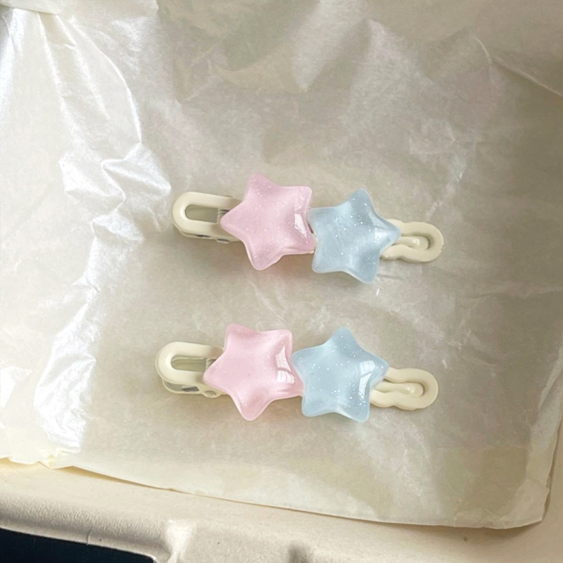✨✨Kẹp Tóc Hình Ngôi Sao Năm Cánh Màu Trong Suốt Dễ Thương Cho Bạn Gái