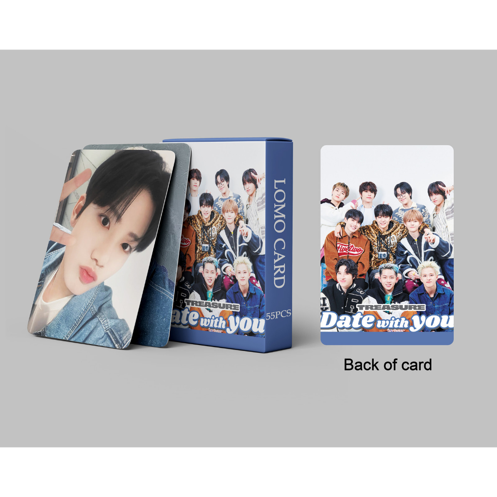 Set 54 thẻ ảnh lomo nhóm nhạc Kpop TREASURE thích hợp làm quà tặng