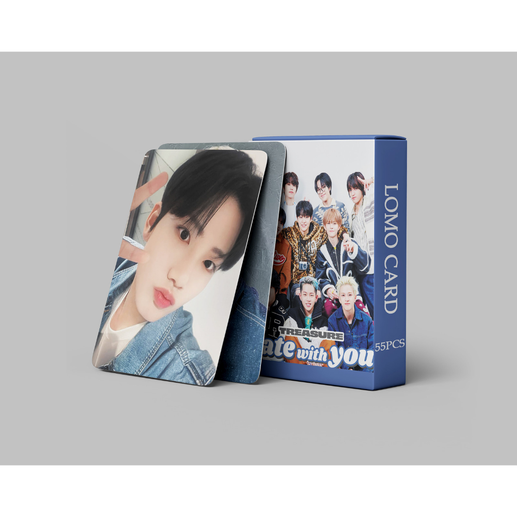 Set 54 thẻ ảnh lomo nhóm nhạc Kpop TREASURE thích hợp làm quà tặng