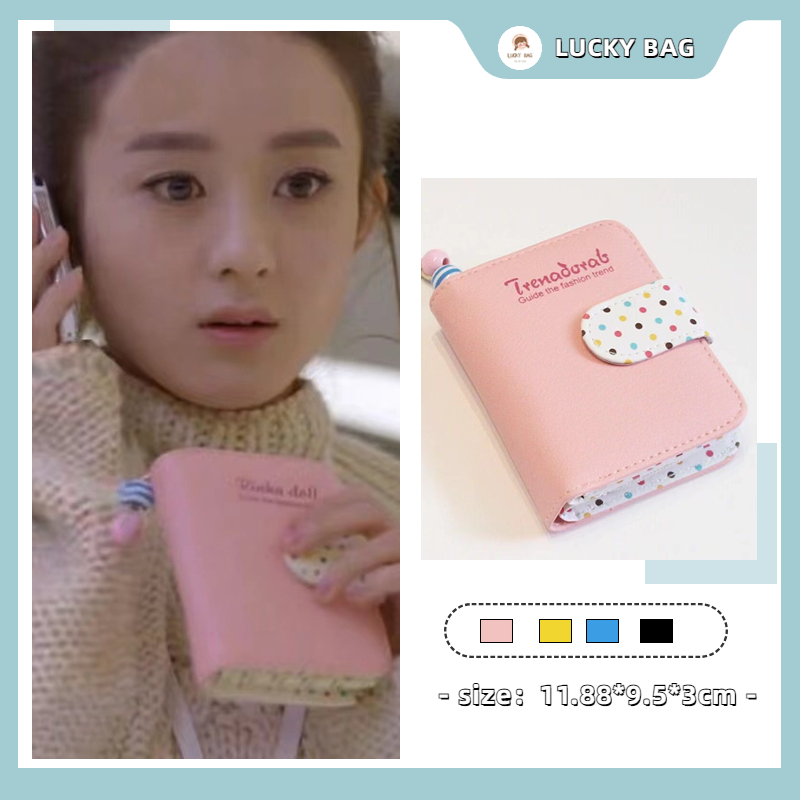 🌸Kho SN SÀNG 100 %🌸6 Màu ví nữ Ví Dài Chấm Bi Nhỏ Tùy Chọn Phong Cách Hàn Quốc Cho Nữ Sinh Ví ngắn Ví dài Ví gấp ba