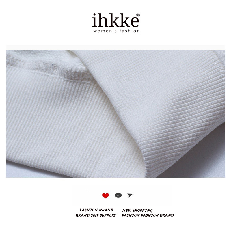 ihkke Áo Sweater 100% cotton Màu Đen Cổ Tròn In Hình Gấu Hoạt Hình Phong Cách Hàn Quốc Thời Trang Cho Nam Nữ