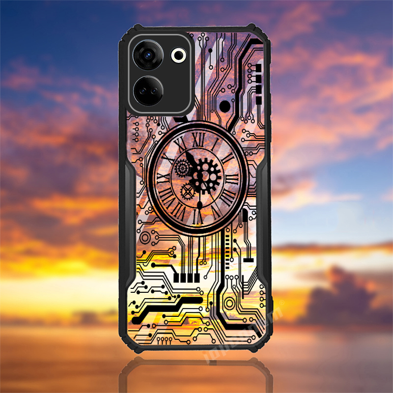 Ốp Điện Thoại pc Trong Suốt Chống Sốc Hình Đồng Hồ Cơ tecno camon 20 pro spark 10 pro 10c go 2023 4g