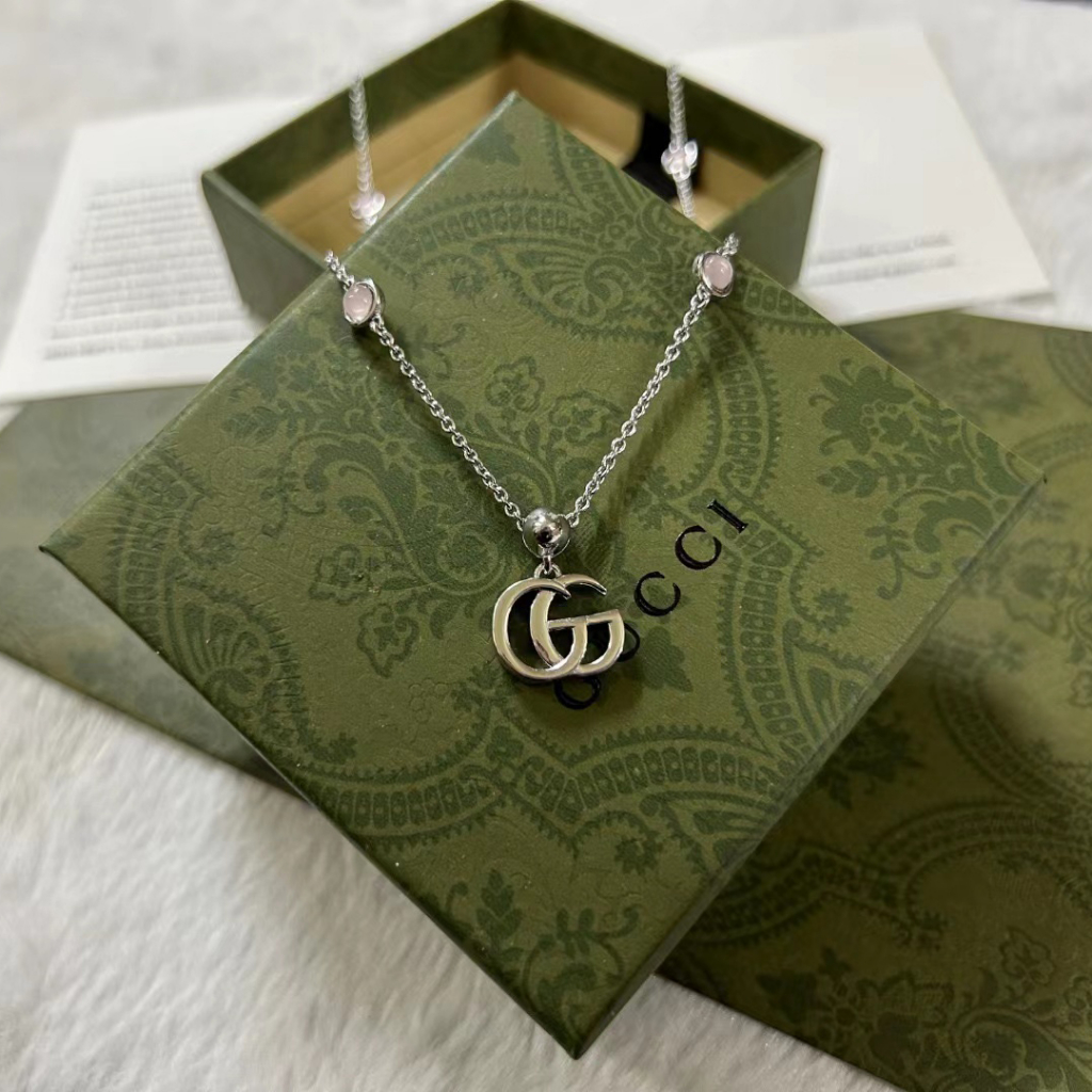 Dây Chuyền Mạ Bạc Đính Đá Topaz Và Ngọc Trai Nhân Tạo Thời Trang